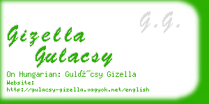 gizella gulacsy business card